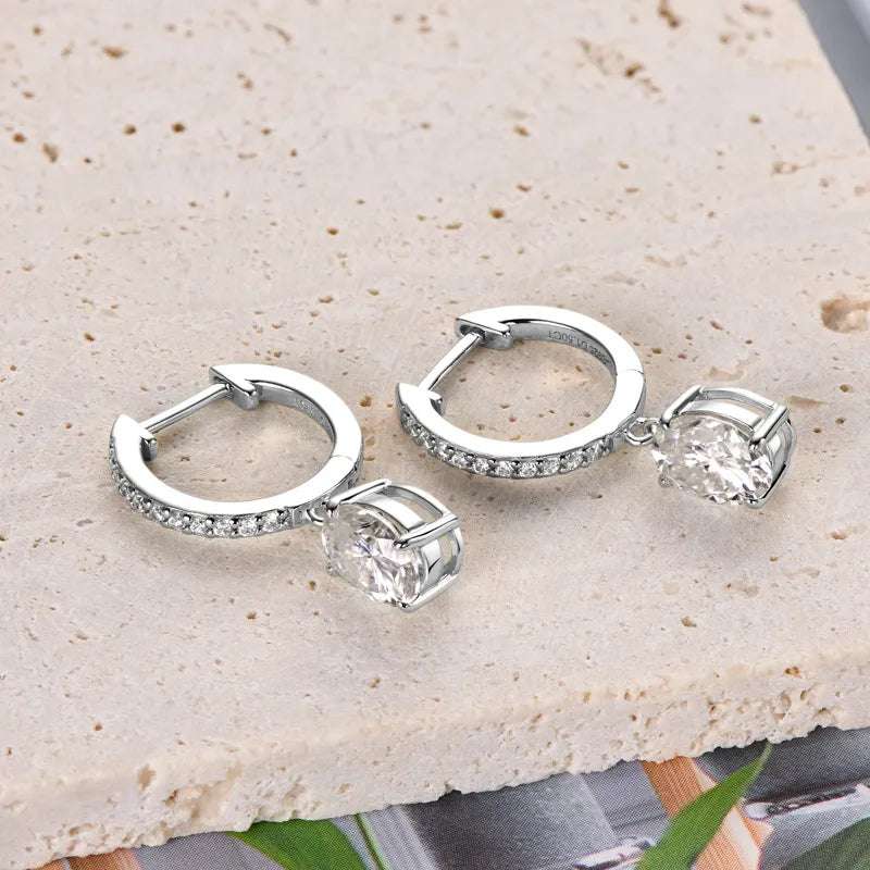 3 Carat Moissanite 925 Sterling Silver Earrings - Extrinsic Beauty
