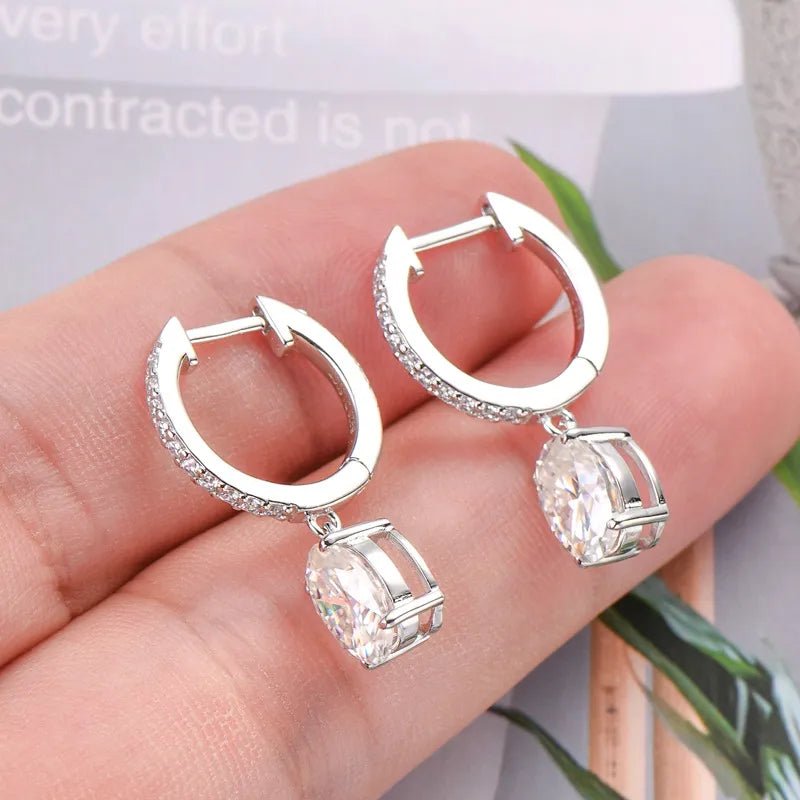 3 Carat Moissanite 925 Sterling Silver Earrings - Extrinsic Beauty