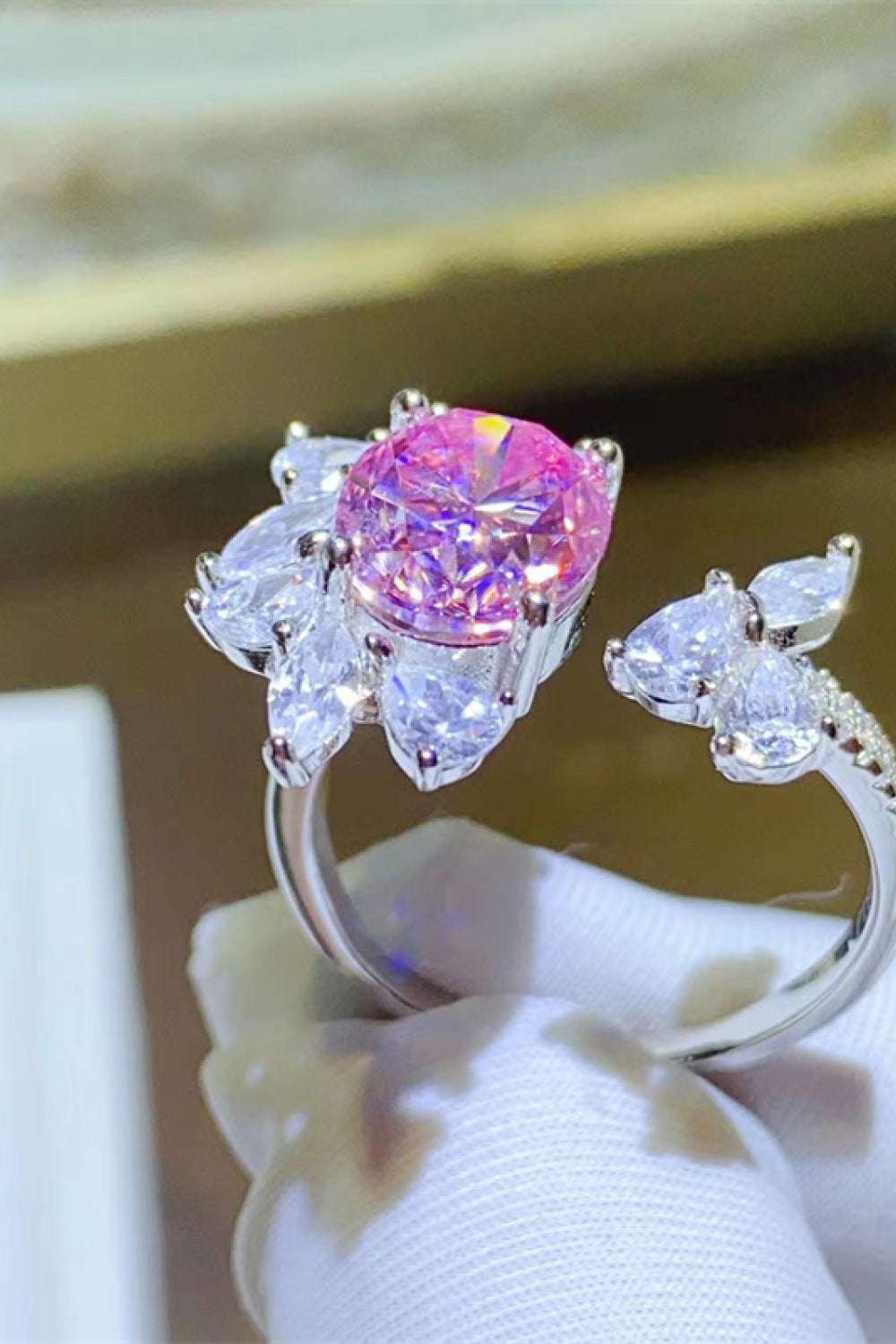 3 Carat Moissanite 925 Sterling Silver Open Ring - Extrinsic Beauty