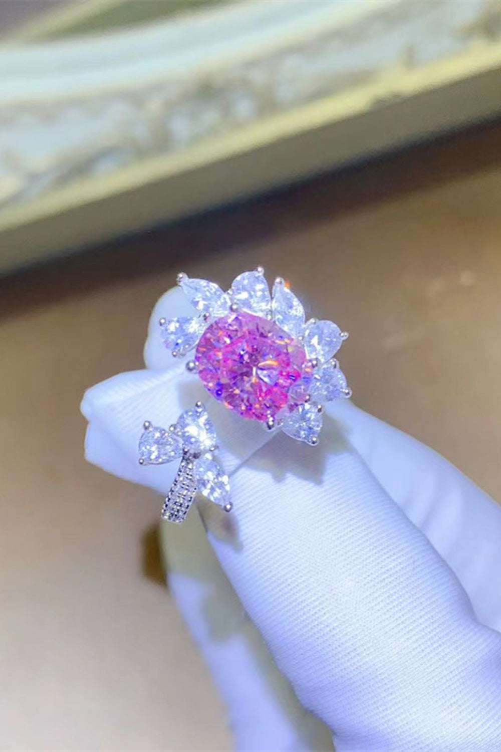 3 Carat Moissanite 925 Sterling Silver Open Ring - Extrinsic Beauty