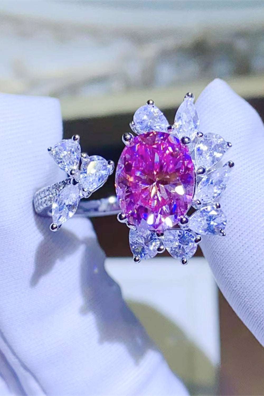 3 Carat Moissanite 925 Sterling Silver Open Ring - Extrinsic Beauty
