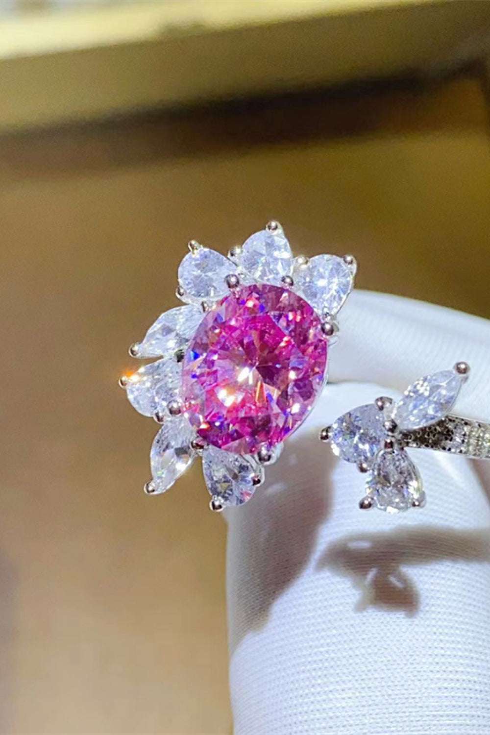 3 Carat Moissanite 925 Sterling Silver Open Ring - Extrinsic Beauty