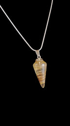 925 Silver Handmade Natural Gemstone Dowsing Pendulum or Pendulum Necklace: Multiple Stones Available