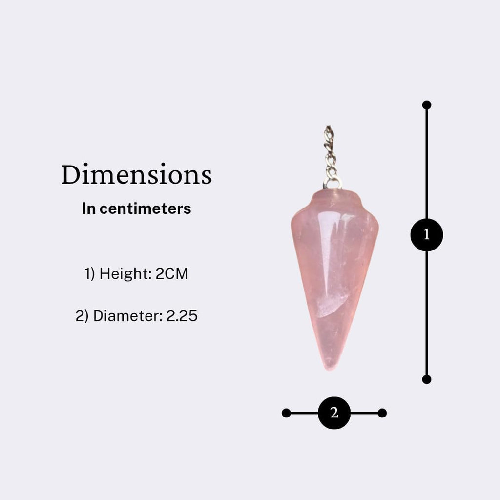 Natural Rose Quartz Pendulum with Mystery Charm | Bag Charm