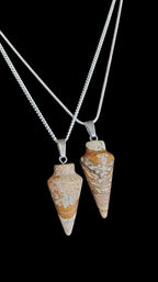 925 Silver Handmade Natural Gemstone Dowsing Pendulum or Pendulum Necklace: Multiple Stones Available