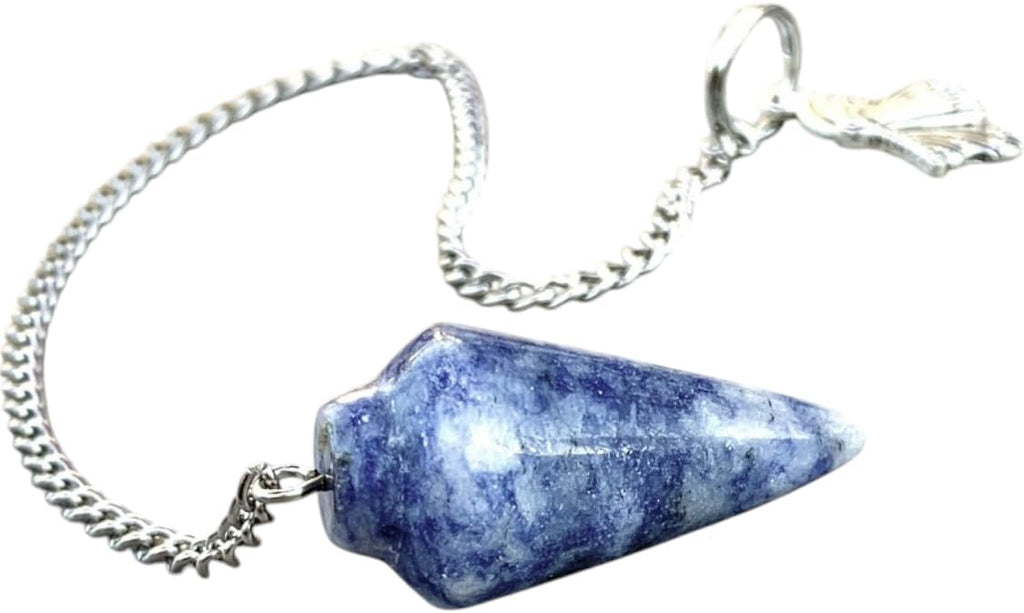 Natural Gemstone Smooth Conical Crystal Pendulum with Mystery Charm | Bag Charm