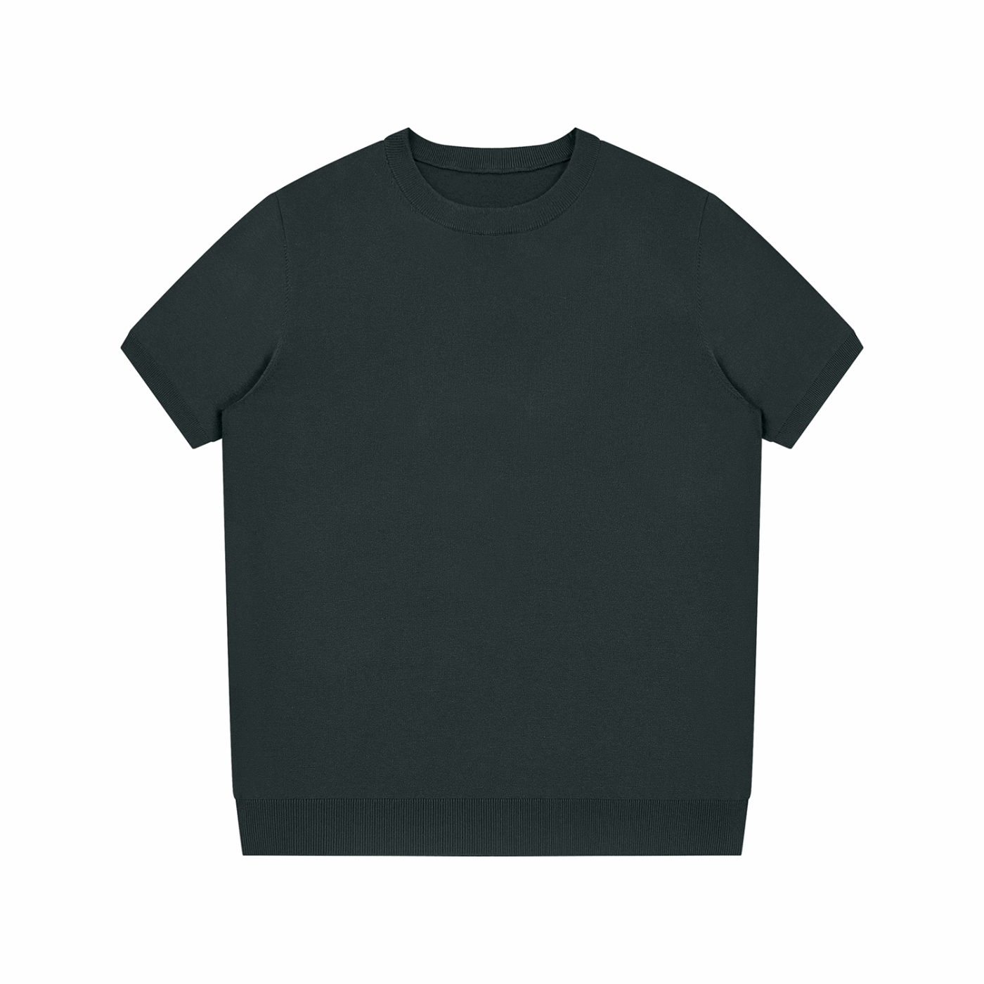 Unisex knit crewneck t-shirt, dark front view