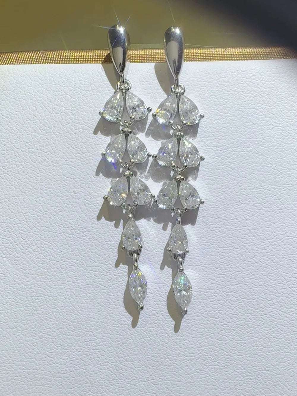 6 Carat Moissanite 925 Sterling Silver Bar Earrings - Extrinsic Beauty