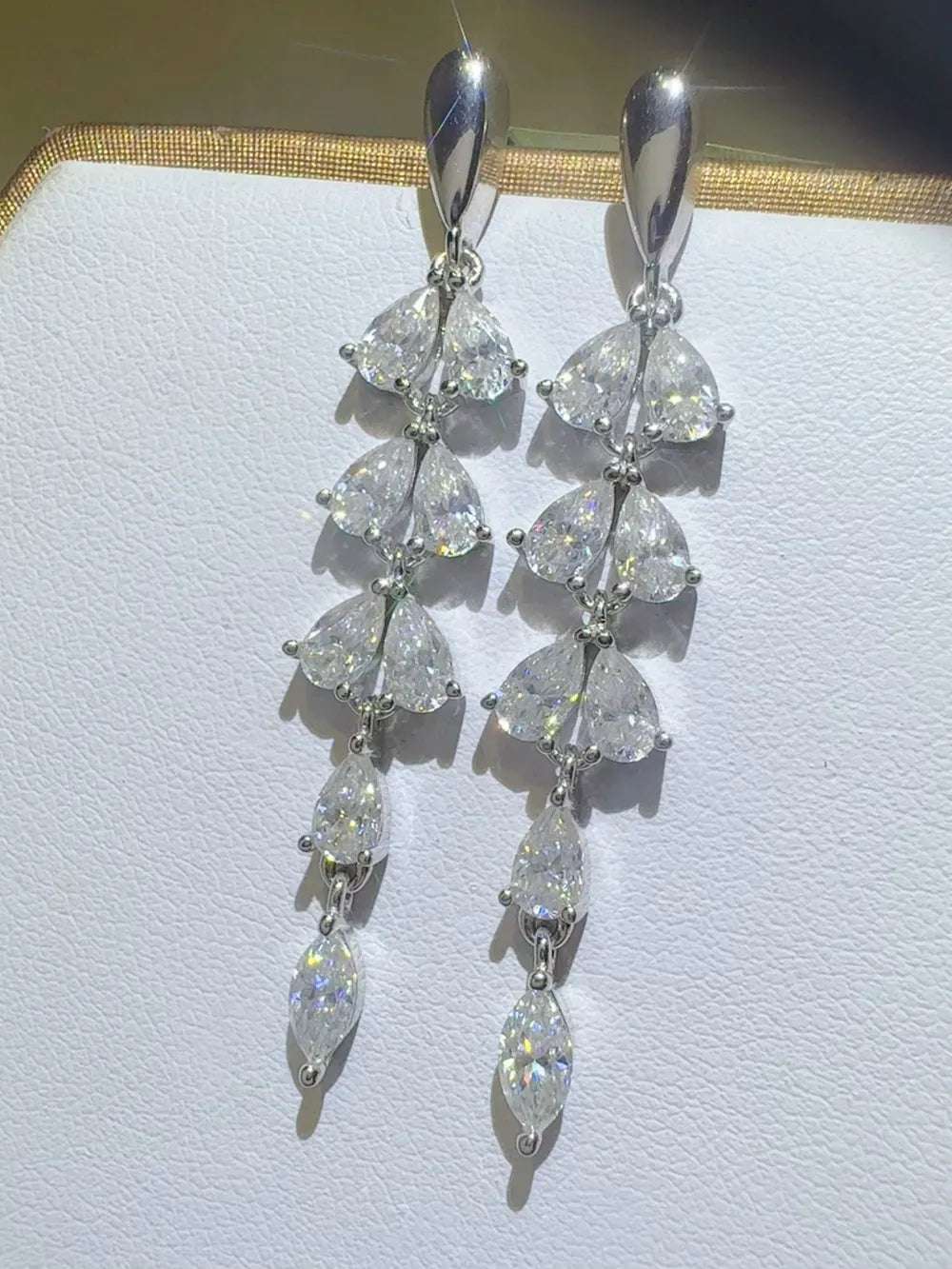 6 Carat Moissanite 925 Sterling Silver Bar Earrings - Extrinsic Beauty