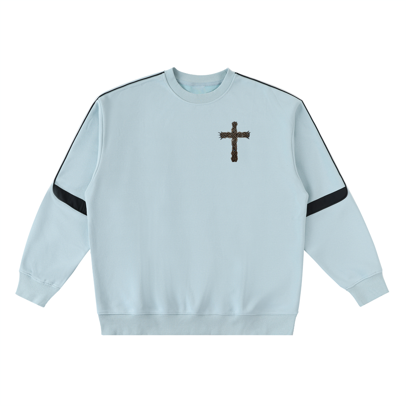 Oversized Crewneck Taped Sweatshirt