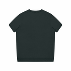 Unisex crewneck knit T-shirt, dark gray, short sleeves