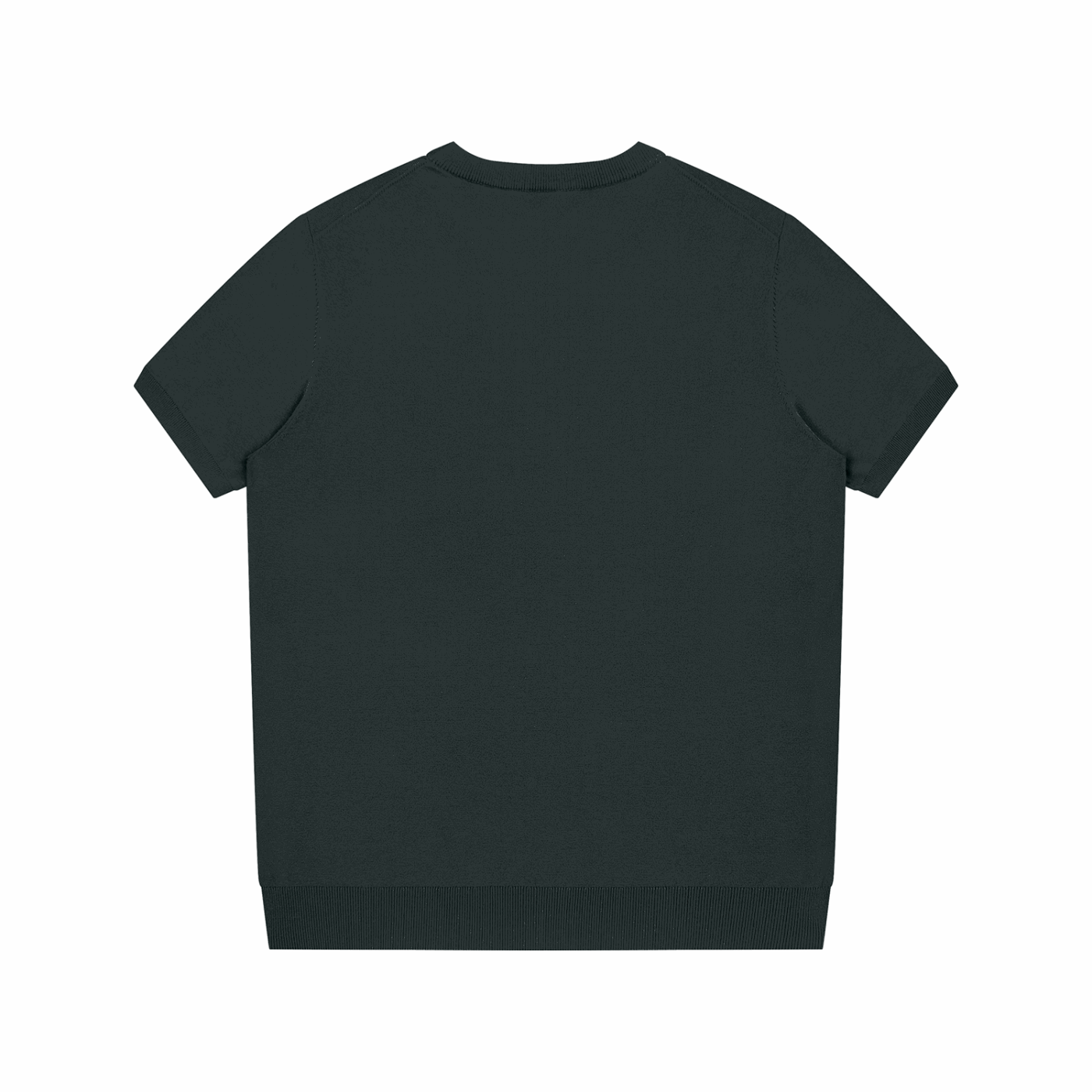 Unisex knit crewneck t-shirt, dark back view