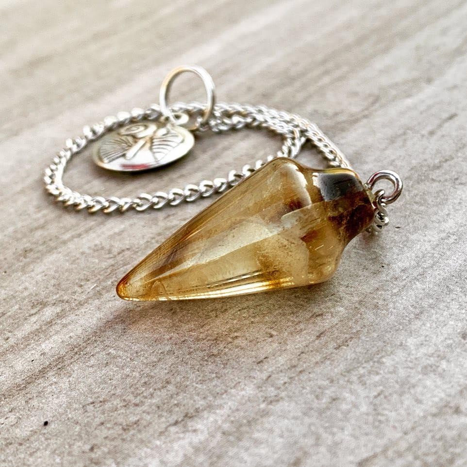Extrinsic Beauty Natural Gemstone Pendulum with Mystery Charm | Bag Charm | Multiple Options