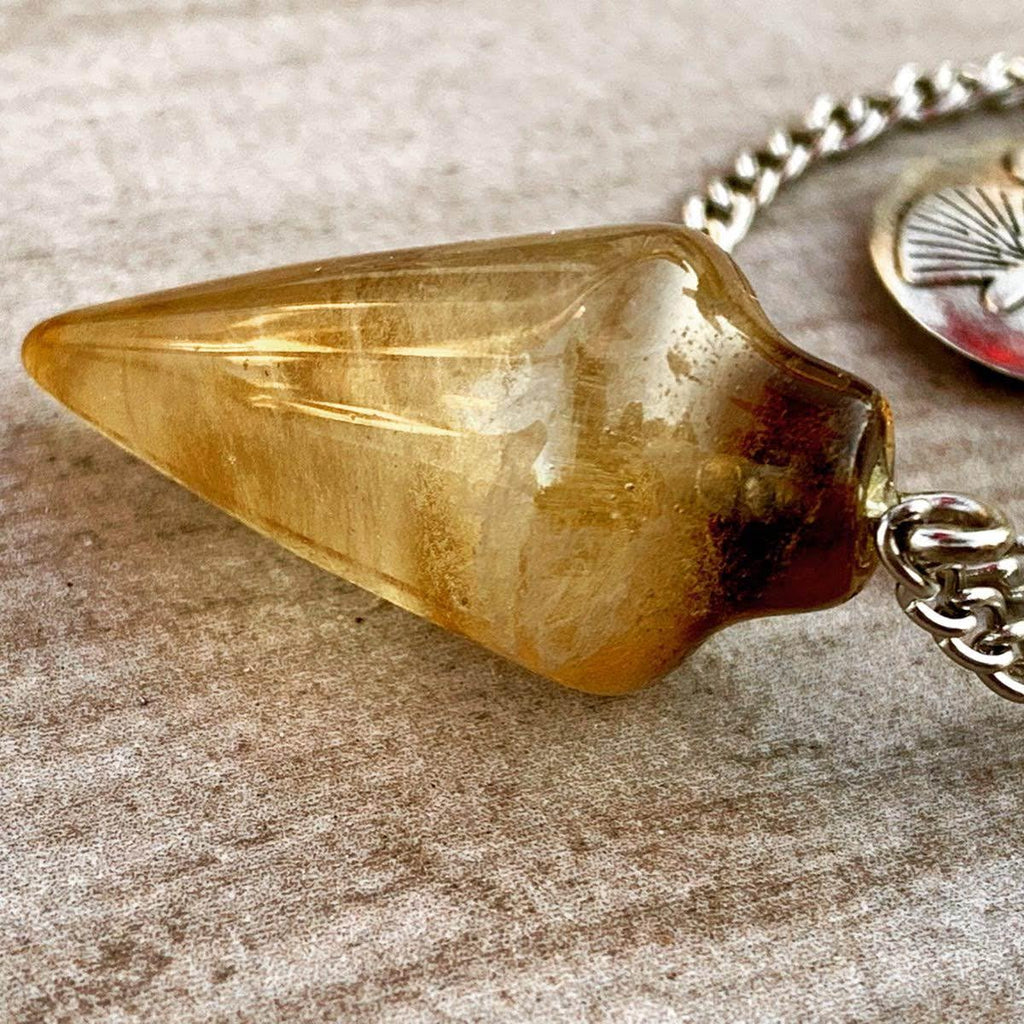 Extrinsic Beauty Natural Gemstone Pendulum with Mystery Charm | Bag Charm | Multiple Options