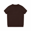 Unisex crewneck knit T-shirt, brown, front view