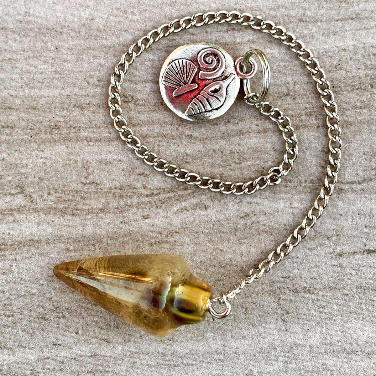 Extrinsic Beauty Natural Gemstone Pendulum with Mystery Charm | Bag Charm | Multiple Options