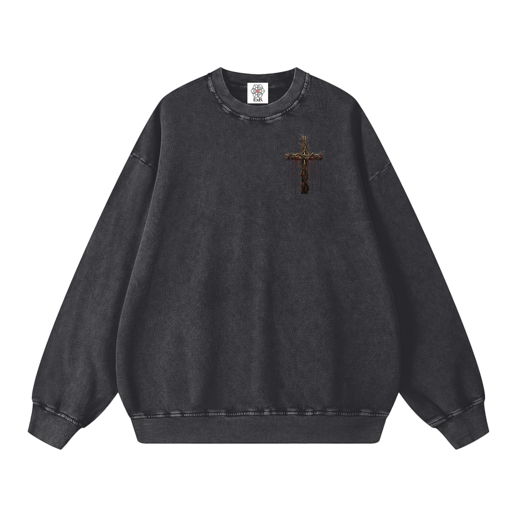 Snow Washed Oversized Sweatshirt