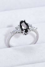 925 Sterling Silver Black Agate Ring - Extrinsic Beauty