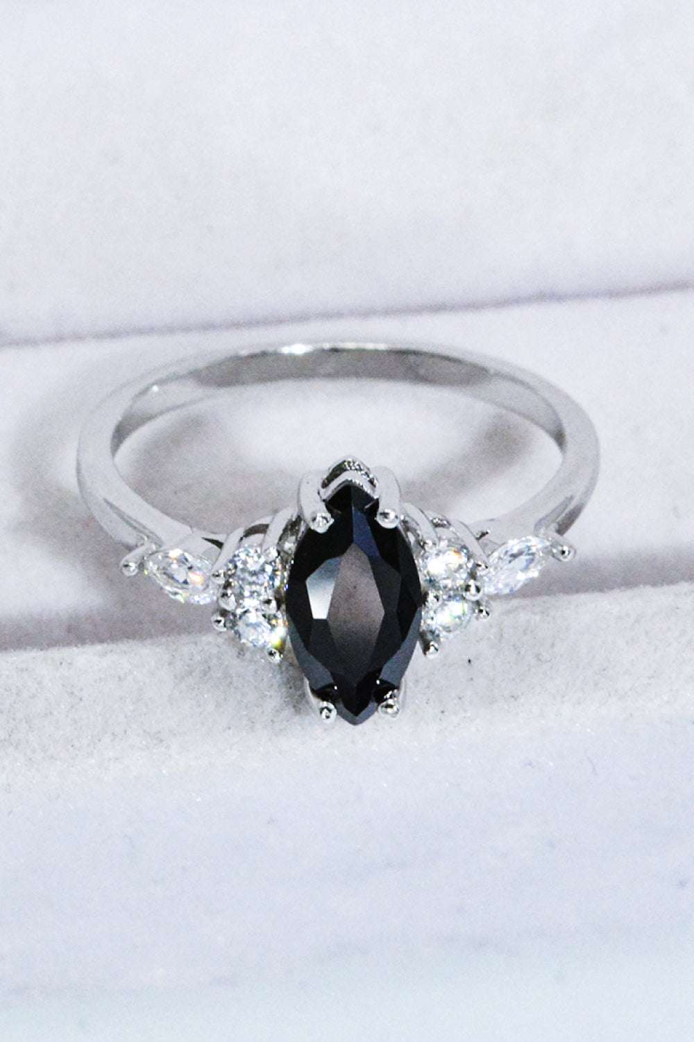 925 Sterling Silver Black Agate Ring - Extrinsic Beauty