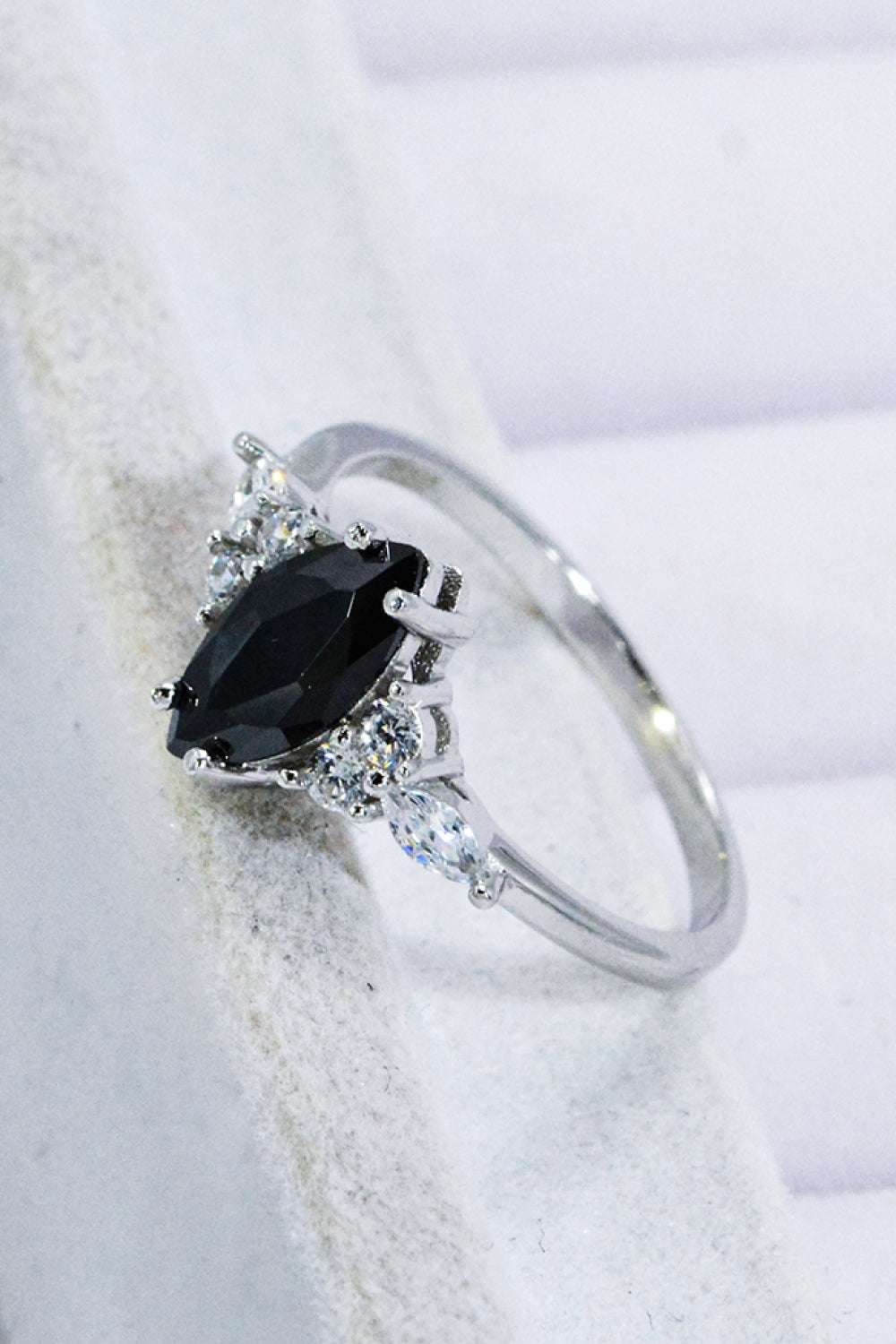 925 Sterling Silver Black Agate Ring - Extrinsic Beauty