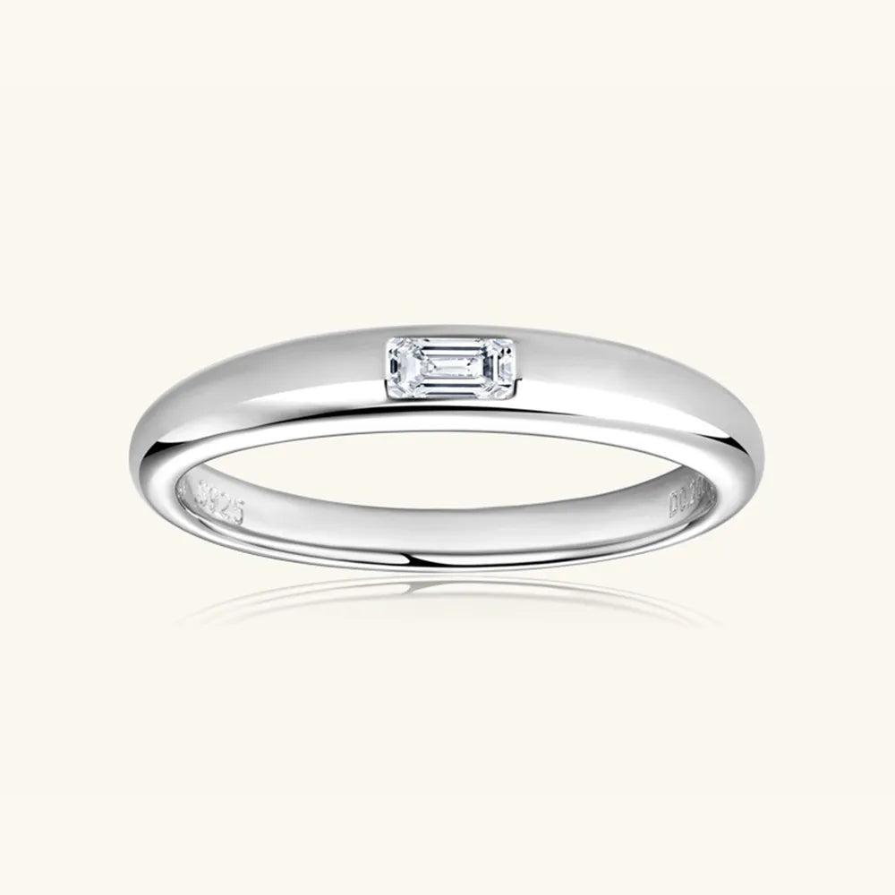 925 Sterling Silver Inlaid Moissanite Ring - Extrinsic Beauty