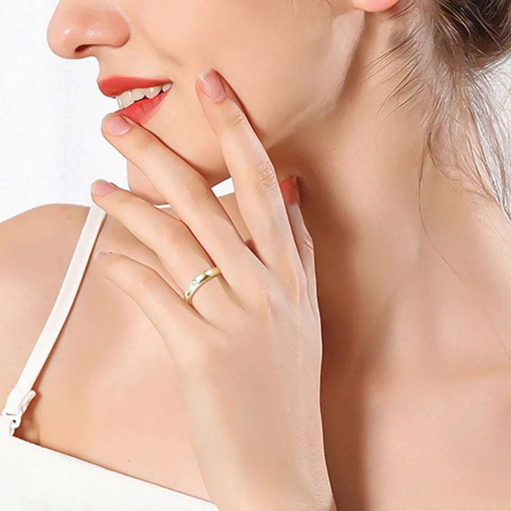 925 Sterling Silver Inlaid Moissanite Ring - Extrinsic Beauty