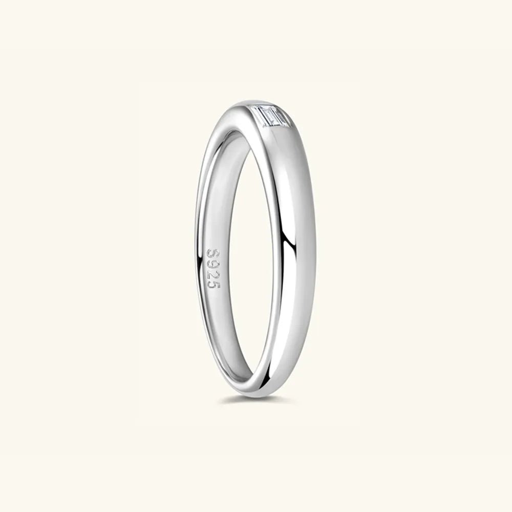 925 Sterling Silver Inlaid Moissanite Ring - Extrinsic Beauty