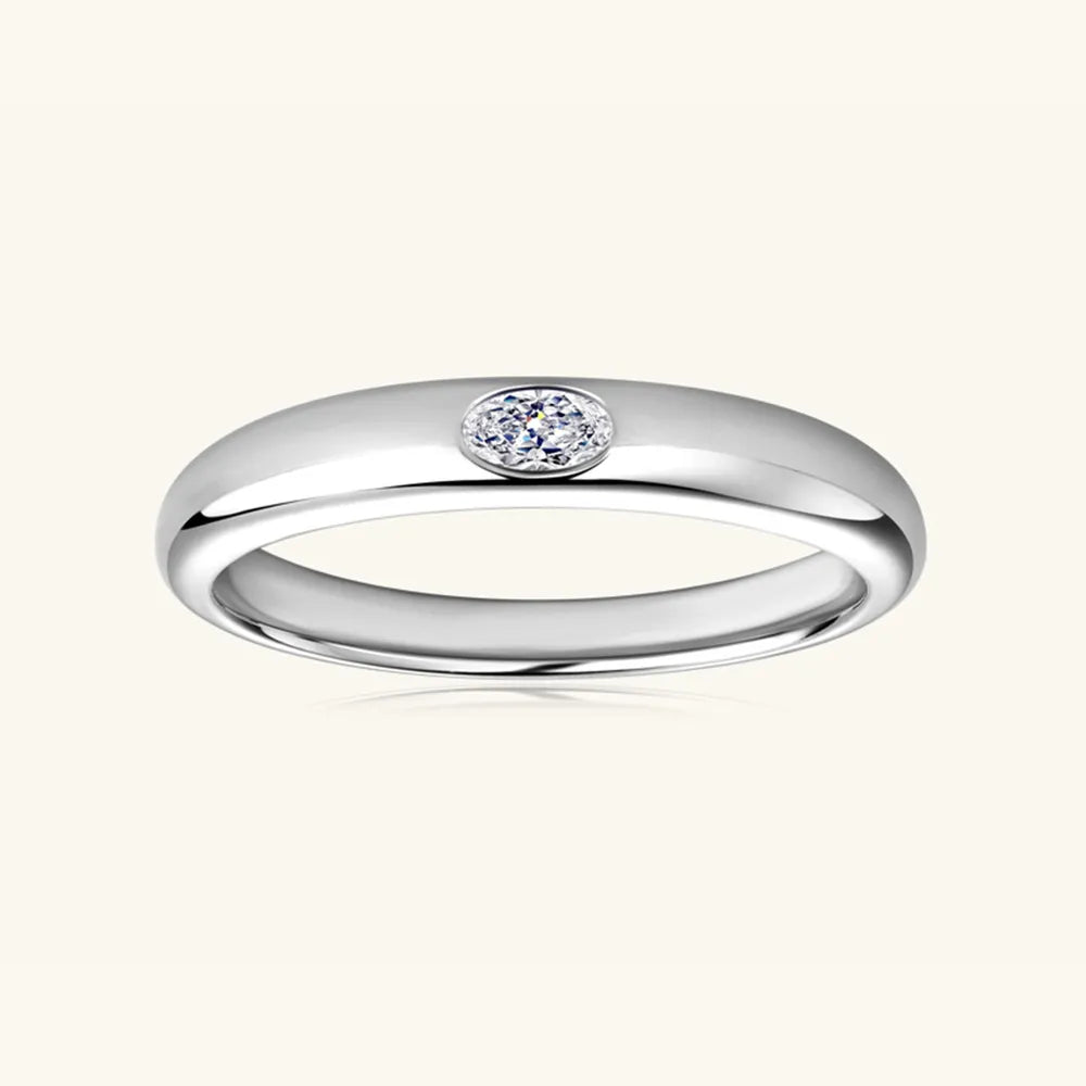 925 Sterling Silver Inlaid Moissanite Ring - Extrinsic Beauty