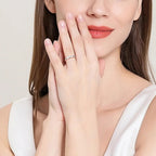 925 Sterling Silver Inlaid Moissanite Ring - Extrinsic Beauty