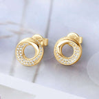 925 Sterling Silver Inlaid Moissanite Stud Earrings - Extrinsic Beauty
