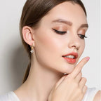 925 Sterling Silver Moissanite Hoop Drop Earrings - Extrinsic Beauty