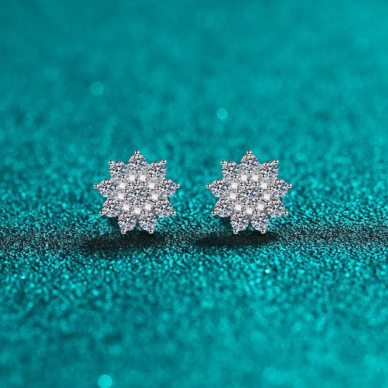 925 Sterling Silver Moissanite Zircon Stud Earrings - Extrinsic Beauty