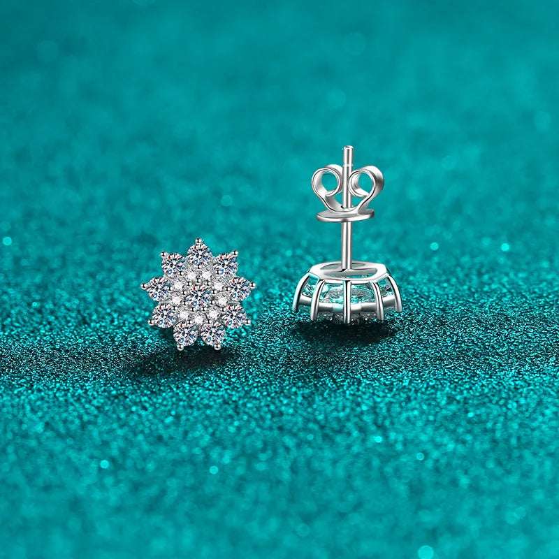 925 Sterling Silver Moissanite Zircon Stud Earrings - Extrinsic Beauty
