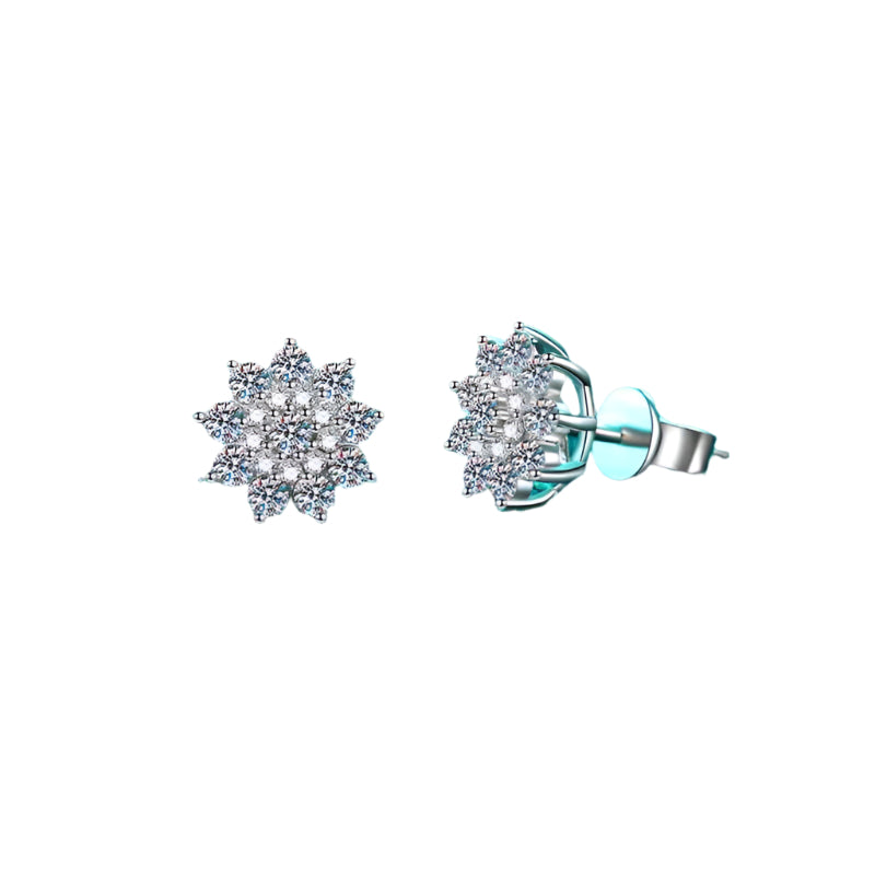 925 Sterling Silver Moissanite Zircon Stud Earrings - Extrinsic Beauty