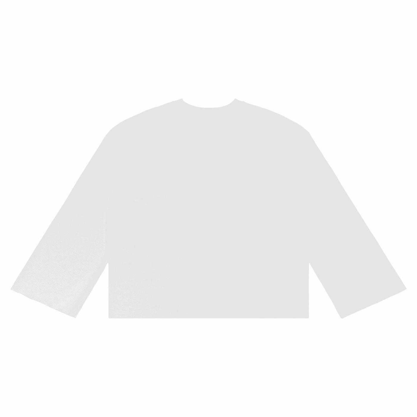 White unisex waffle knit T-shirt, relaxed crew neck, short sleeves