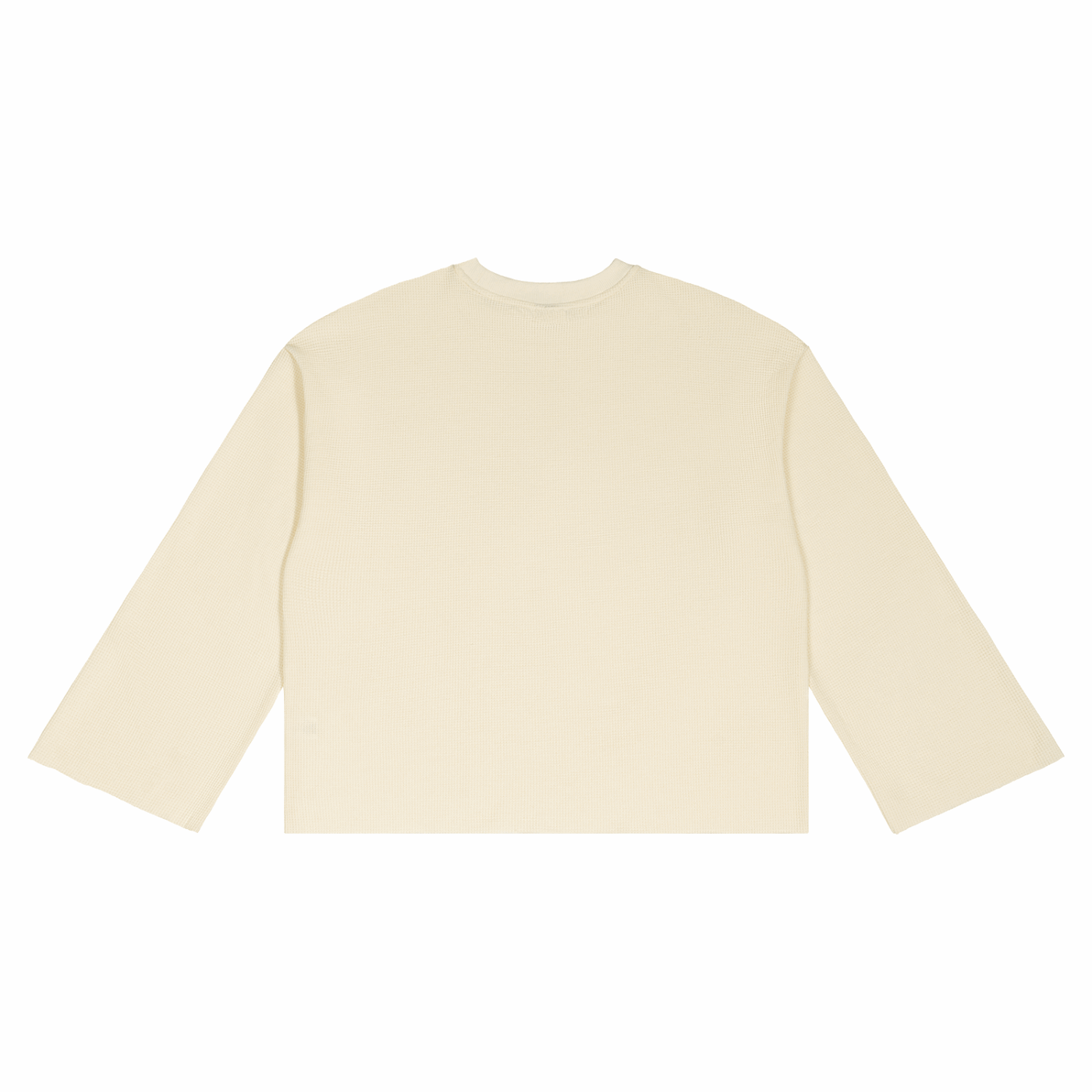 Apricot unisex waffle knit T-shirt, relaxed fit, short sleeves