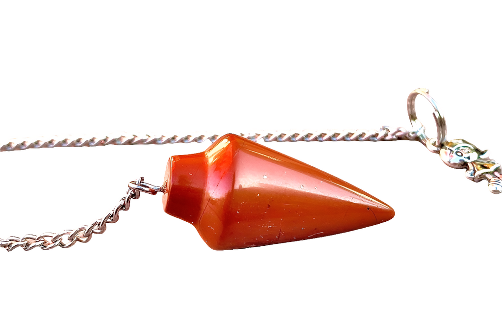 Natural Red Jasper Pendulum with Mystery Charm | Bag Charm