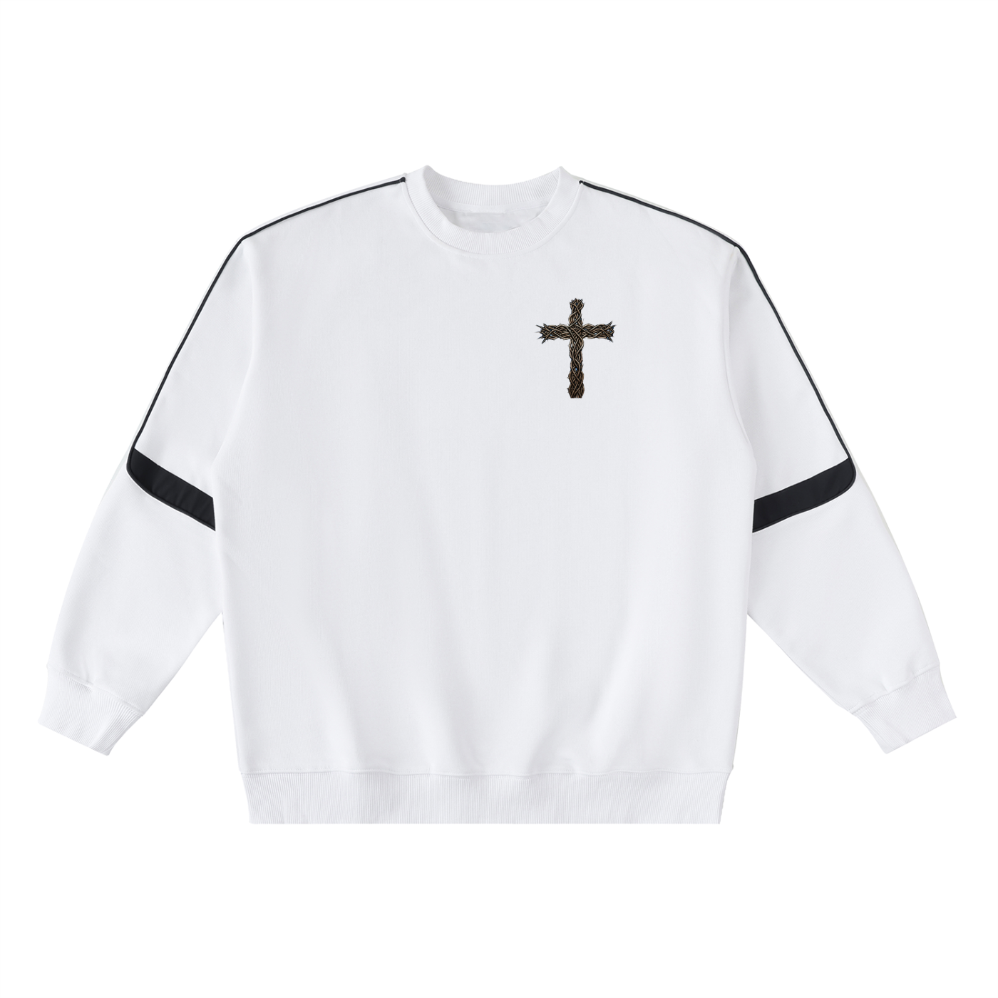 Oversized Crewneck Taped Sweatshirt