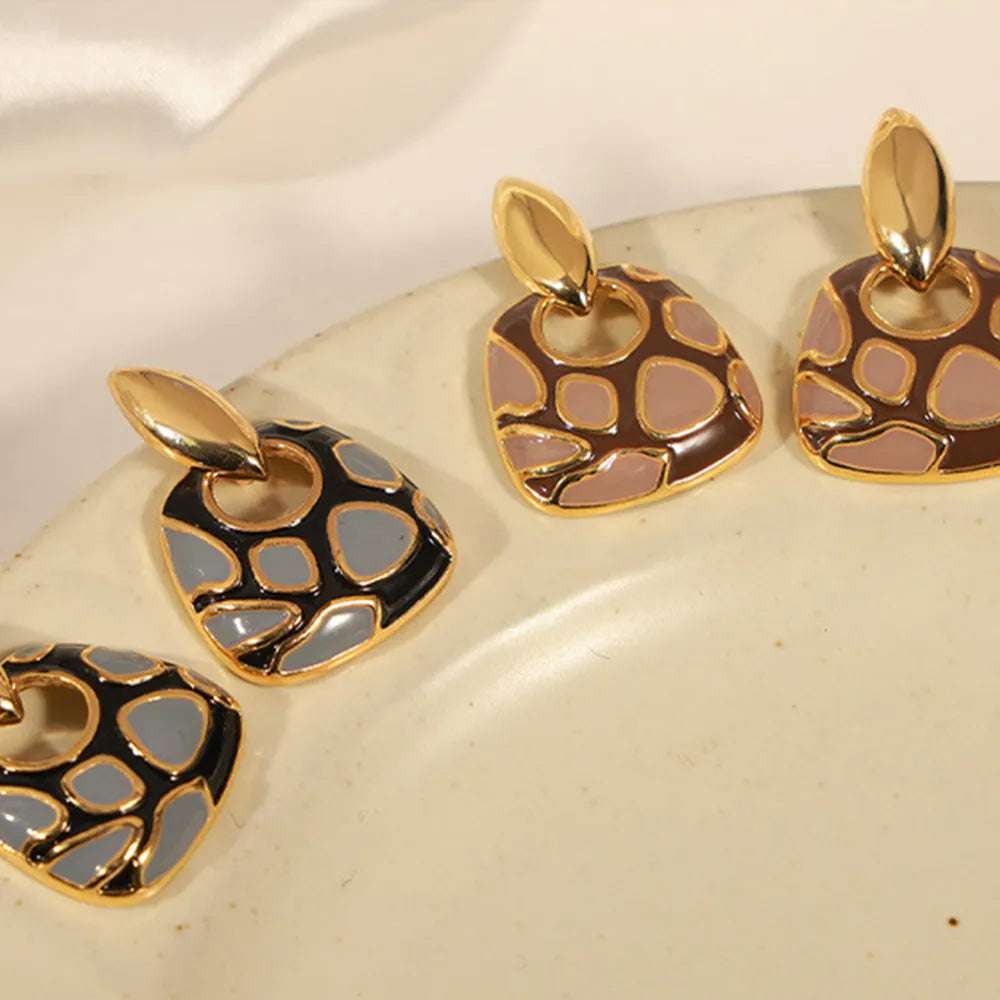 Copper Oil Drip Earrings - Extrinsic Beauty