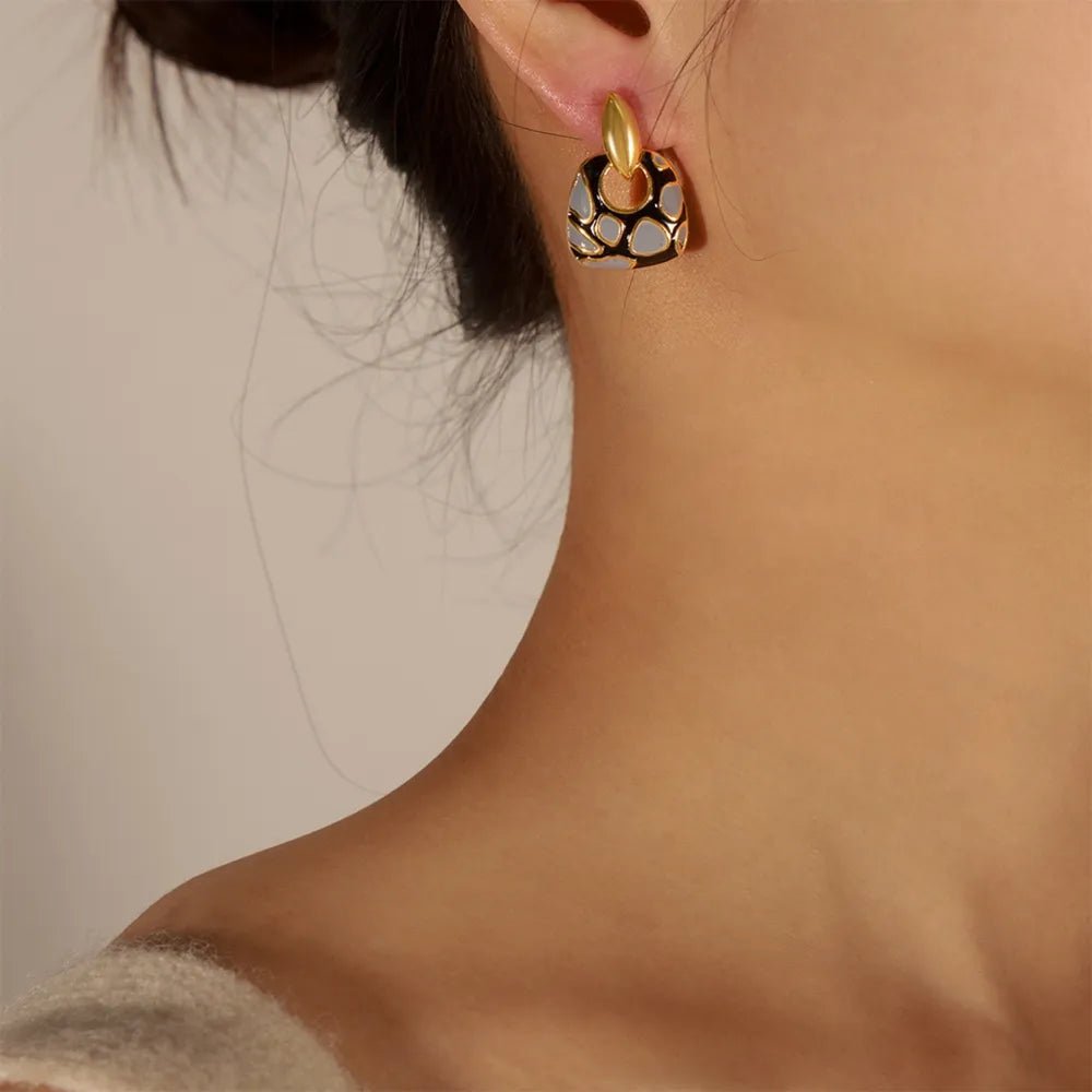 Copper Oil Drip Earrings - Extrinsic Beauty
