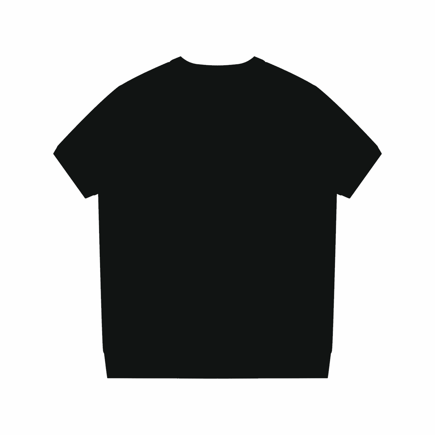 Unisex crewneck knit T-shirt, black, front view