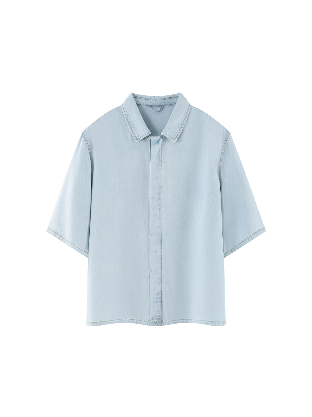 Unisex Vintage Wash Drop Shoulder Lyocell Shirt