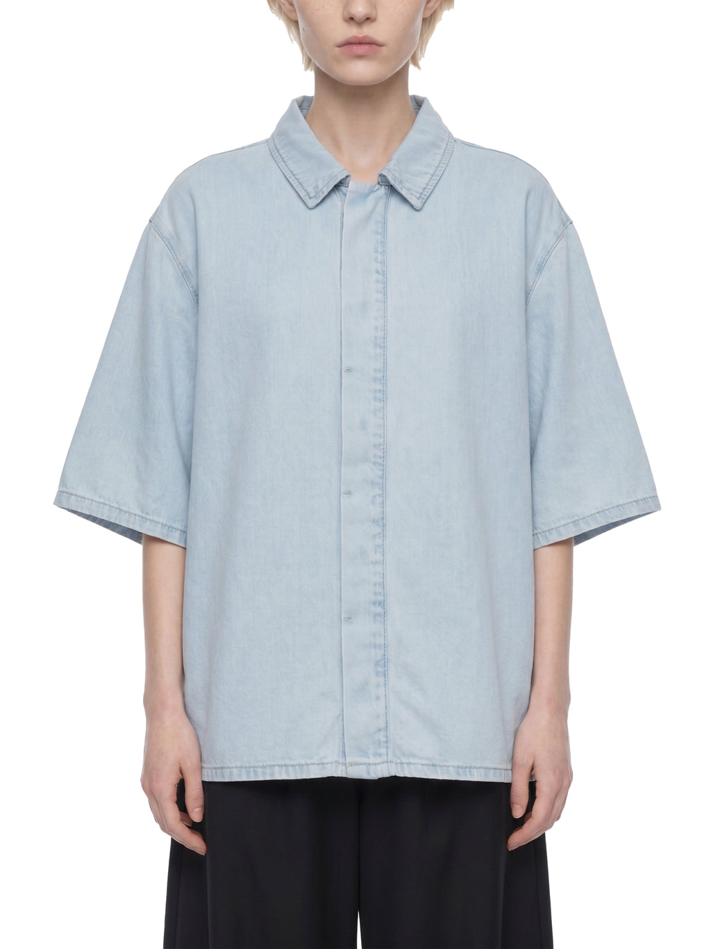 Unisex Vintage Wash Drop Shoulder Lyocell Shirt