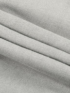 Light gray ribbed hem band with stitched seam detail