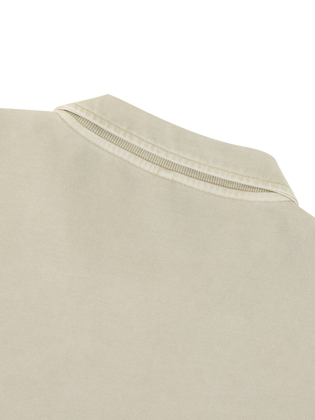 Cropped sweatshirt back with ribbed crew collar and relaxed straight cut