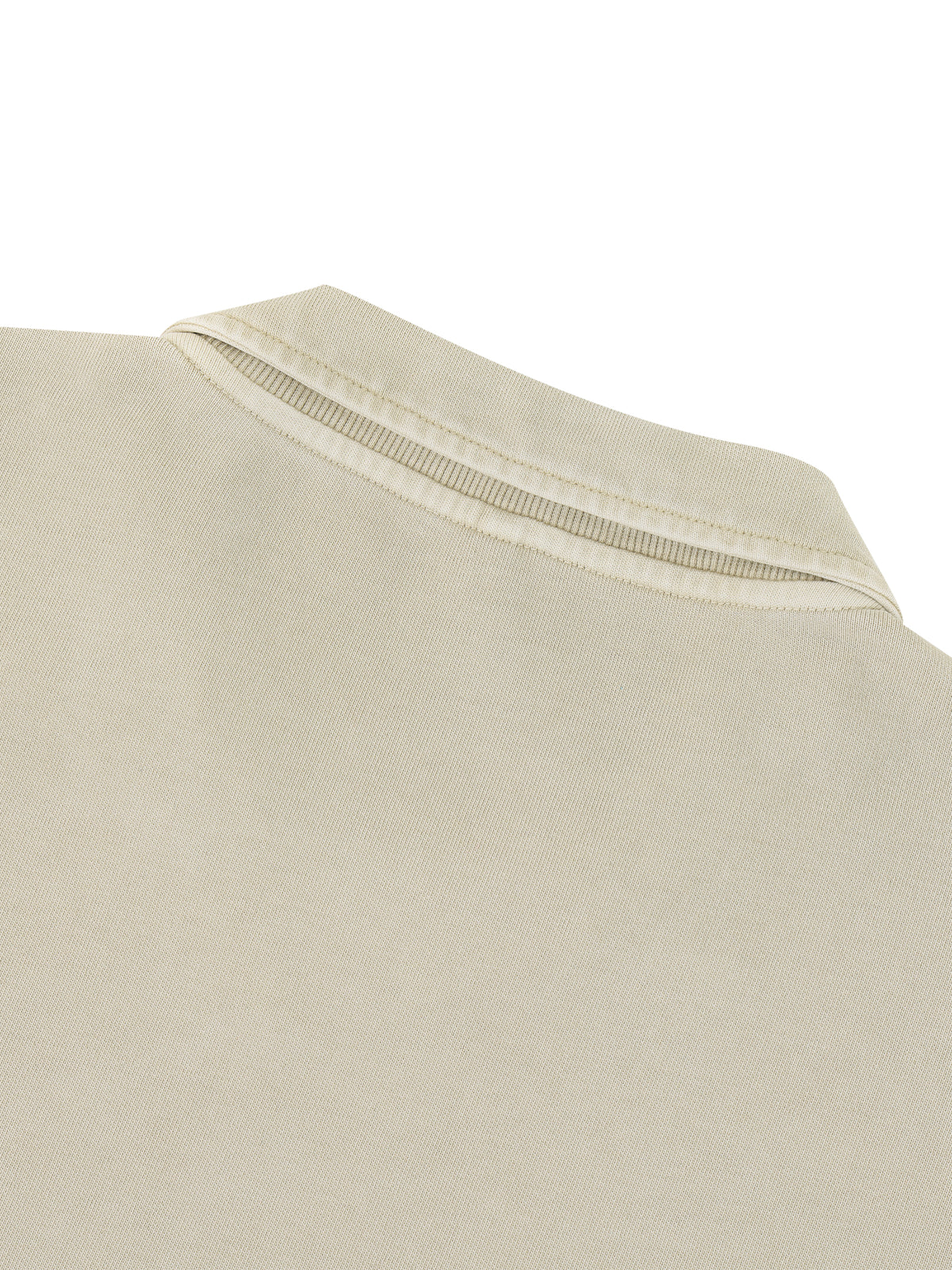 Cropped sweatshirt back with ribbed crew collar and relaxed straight cut