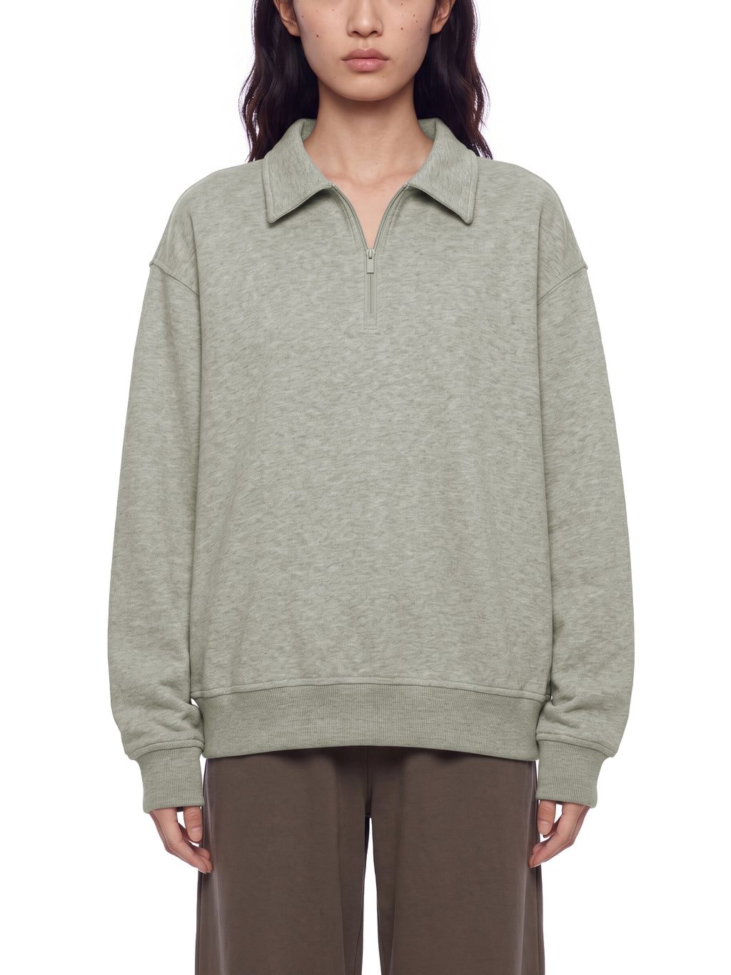Unisex Boxy Quarter-Zip Sweatshirt