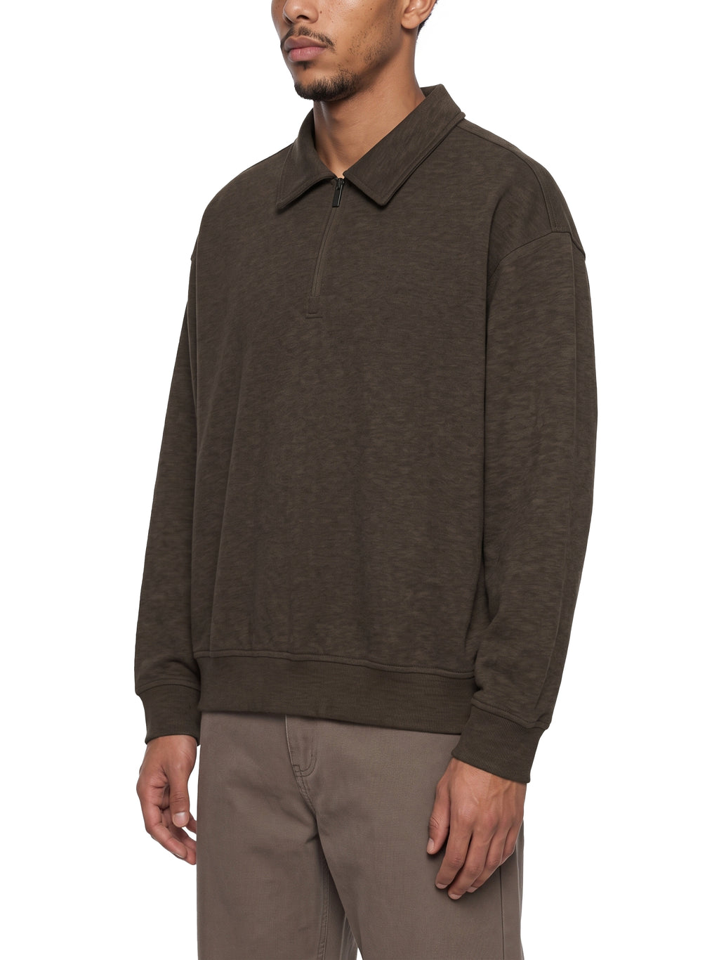 Unisex Boxy Quarter-Zip Sweatshirt