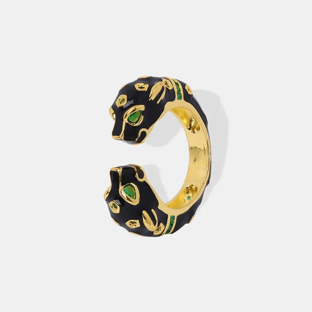 Inlaid Zircon Oil Drip Open Ring - Extrinsic Beauty