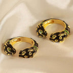 Inlaid Zircon Oil Drip Open Ring - Extrinsic Beauty